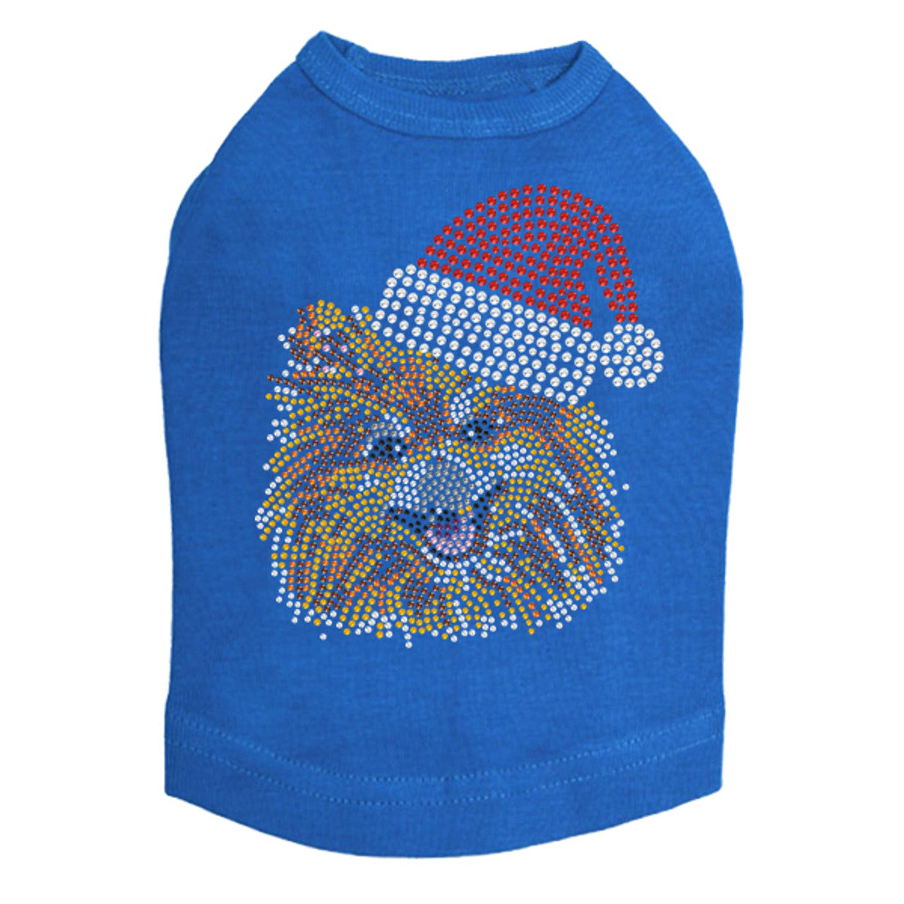 Pomeranian with Santa Hat - Dog Tank