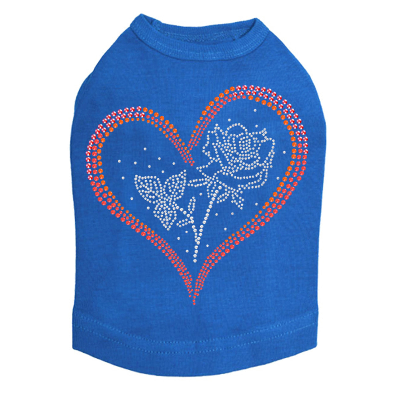 Heart with Rose - Dog Tank