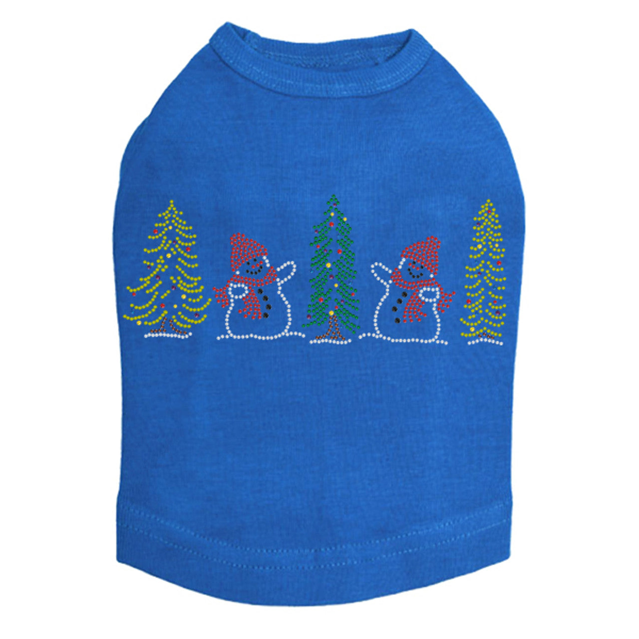 Two Snowmen in Trees - Dog Tank