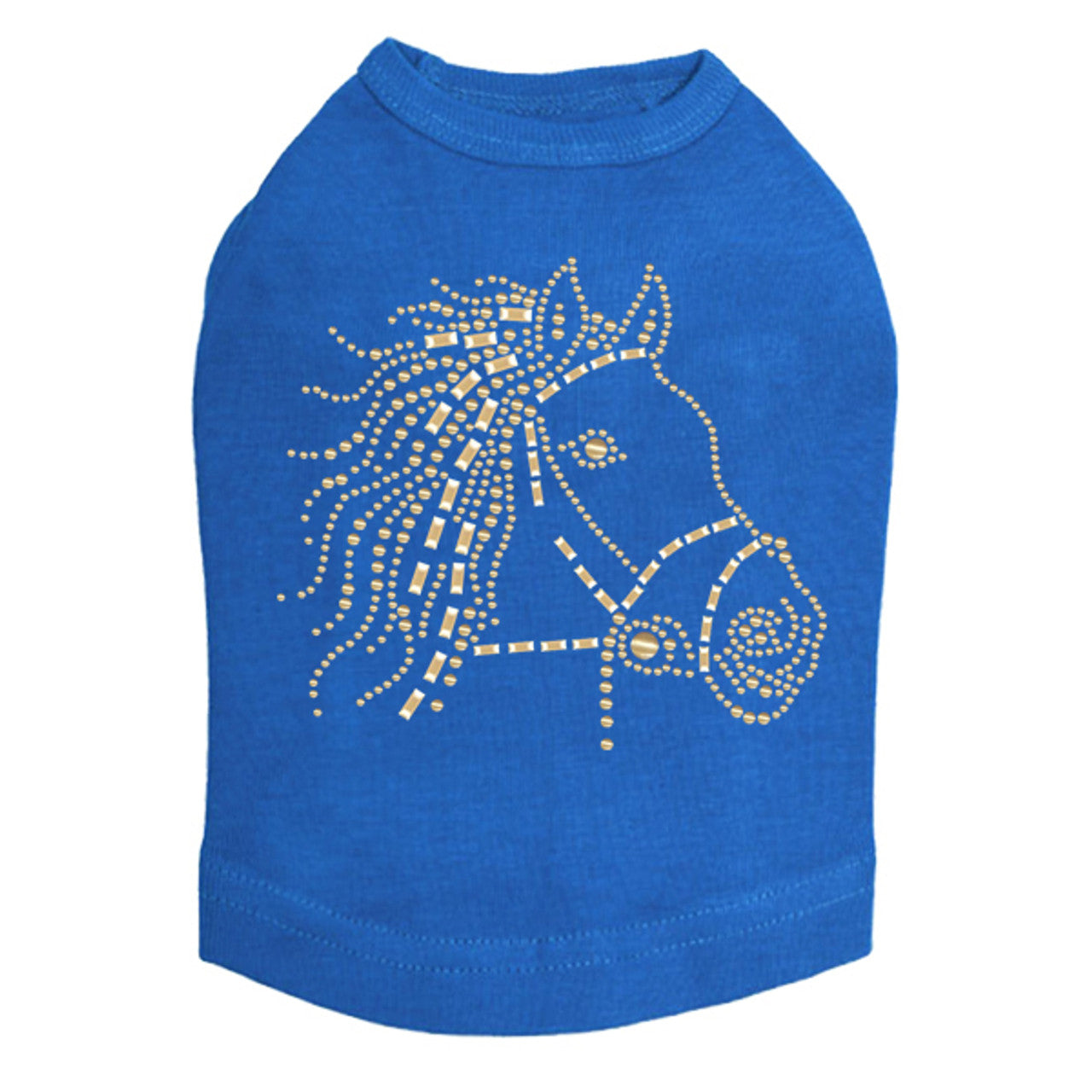 Horse Face (Gold) - Dog Tank