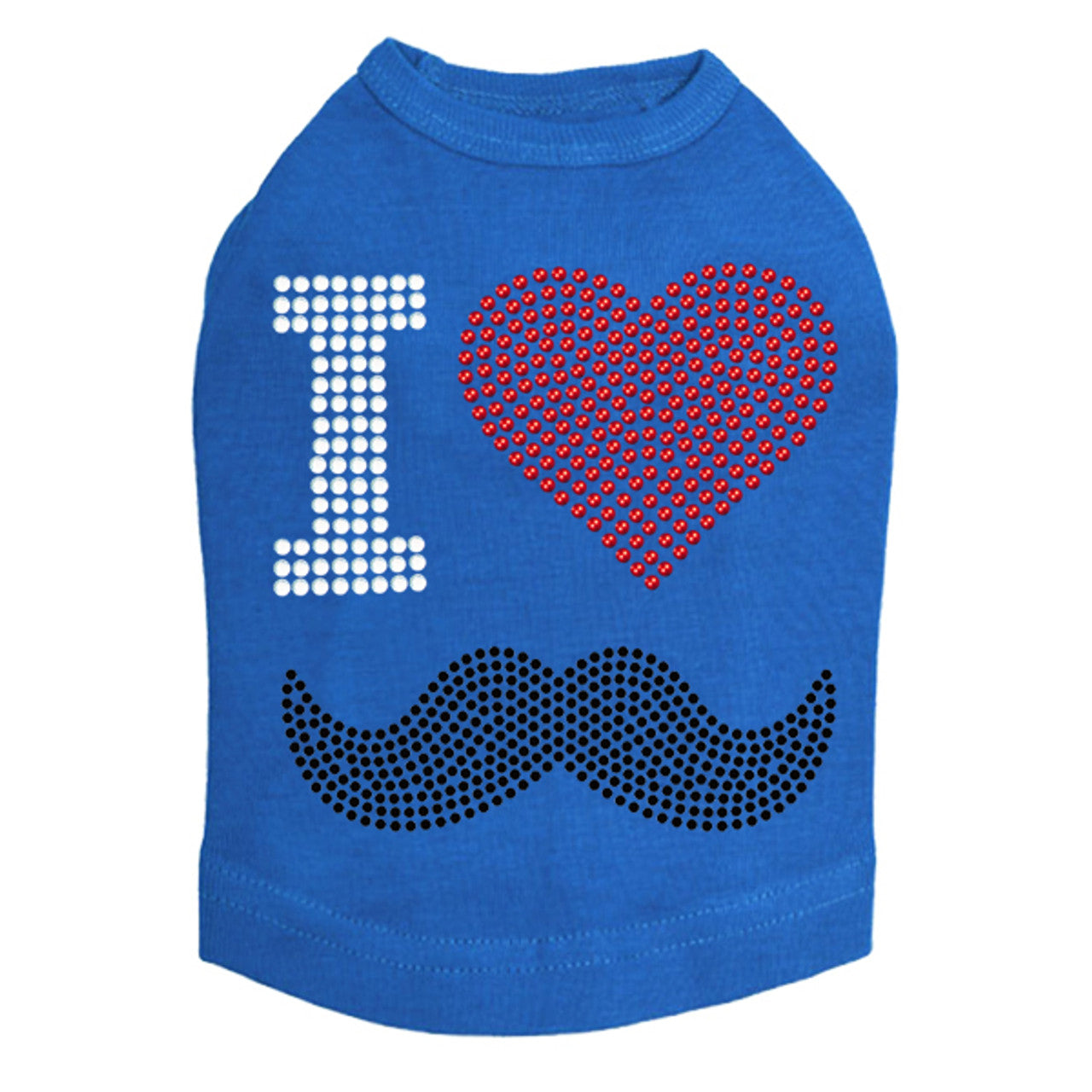 I Love Mustache - Dog Tank