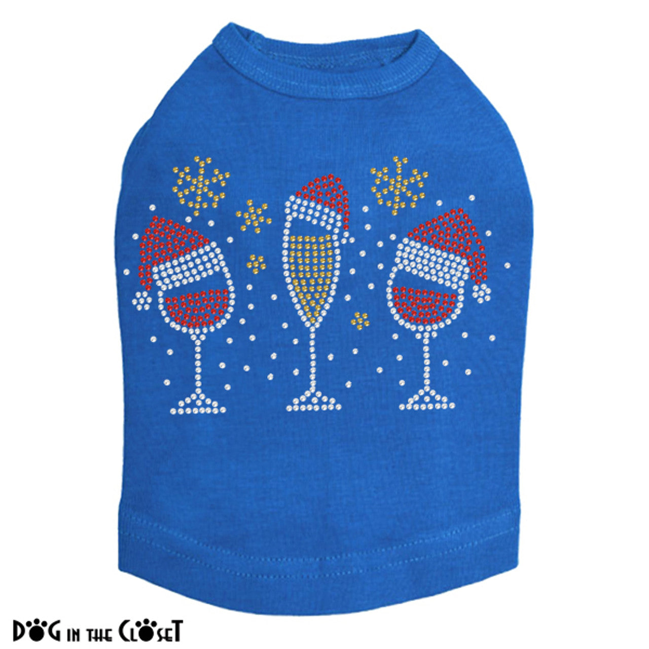Christmas Wine Glasses - Dog Tank