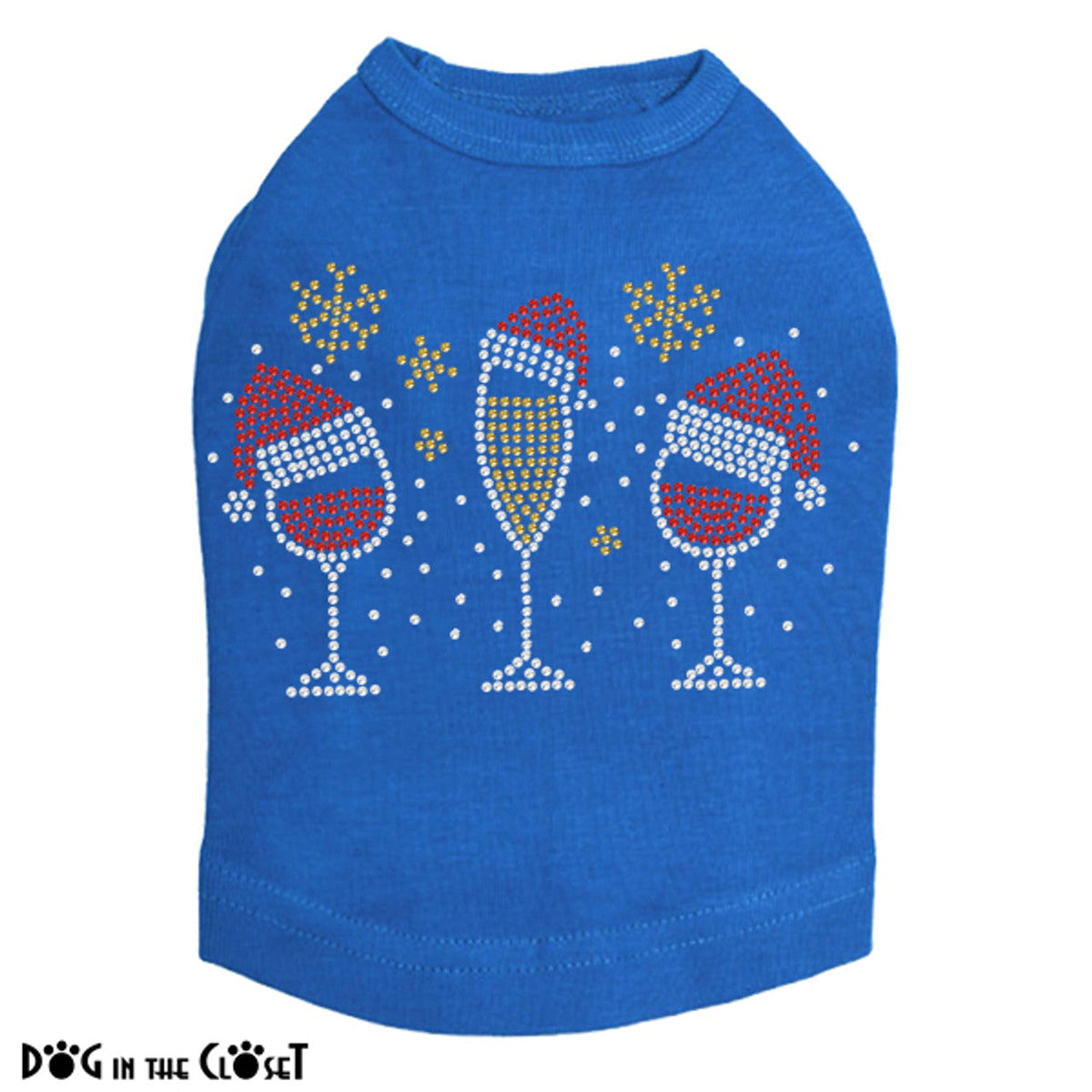 Christmas Wine Glasses - Dog Tank