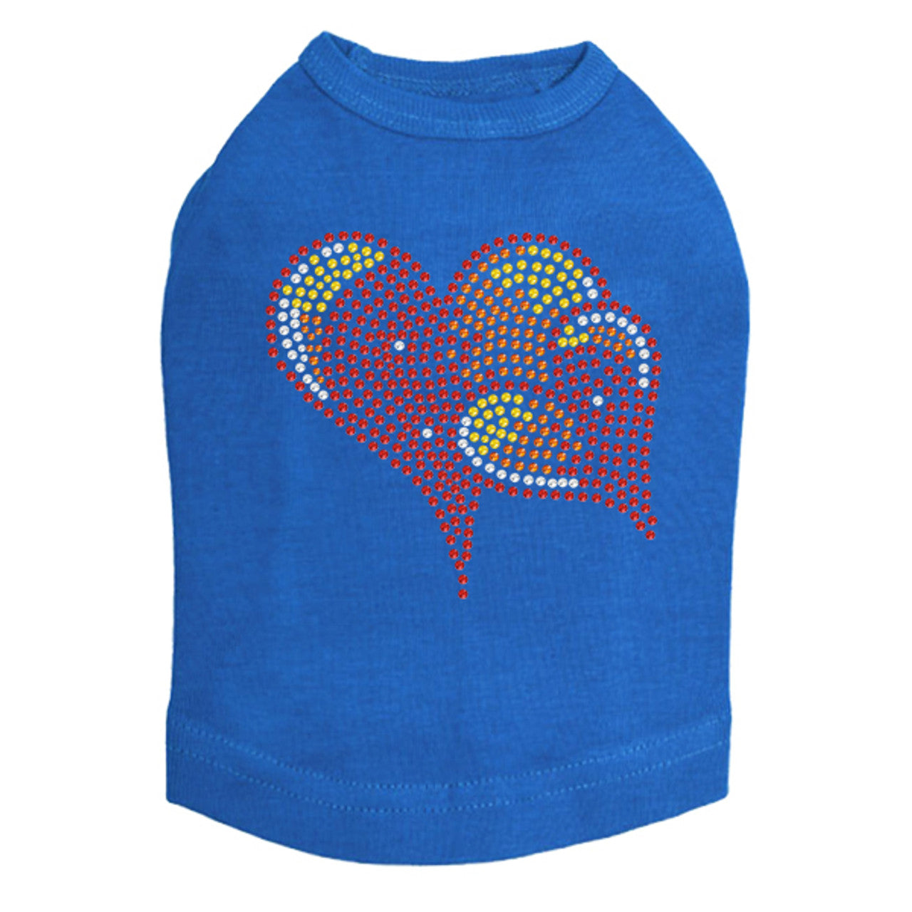 Red, Orange & Yellow Hearts - Dog Tank