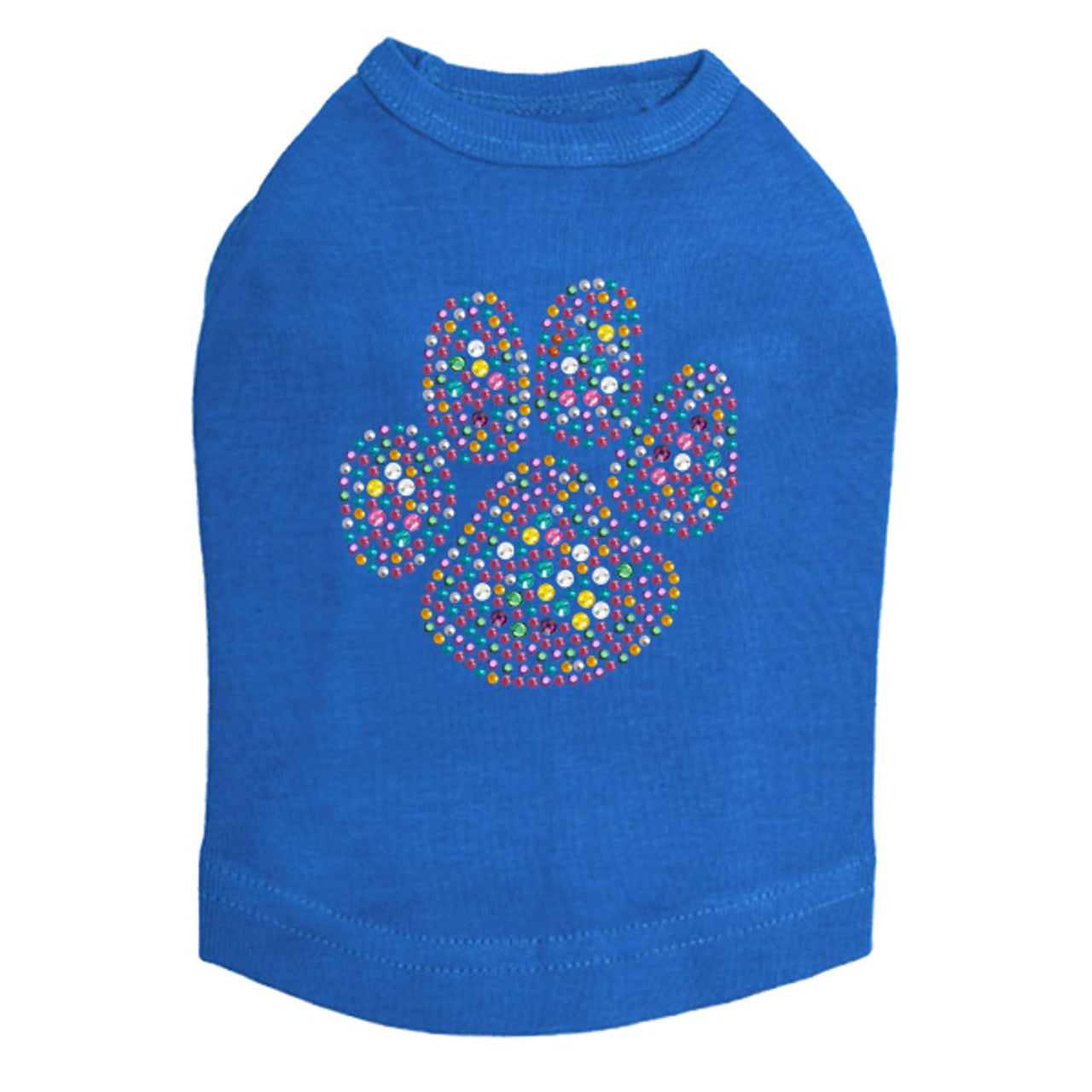 Multicolor Paw - Dog Tank