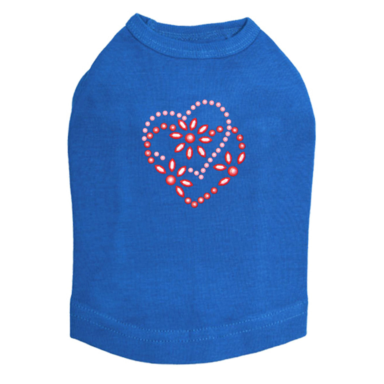 Pink & Red Flower Heart - Dog Tank