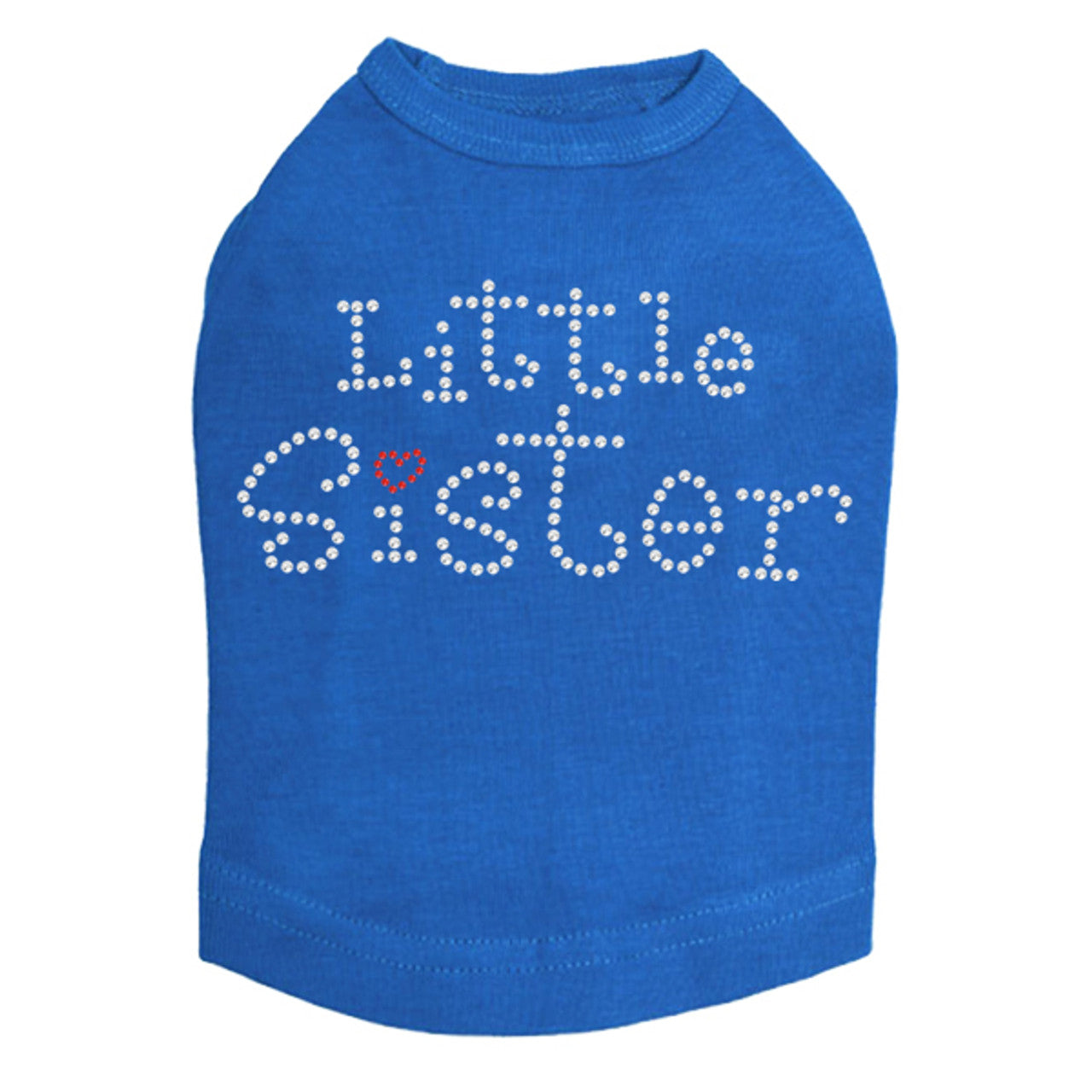Little Sister with Red Heart - Dog Tank
