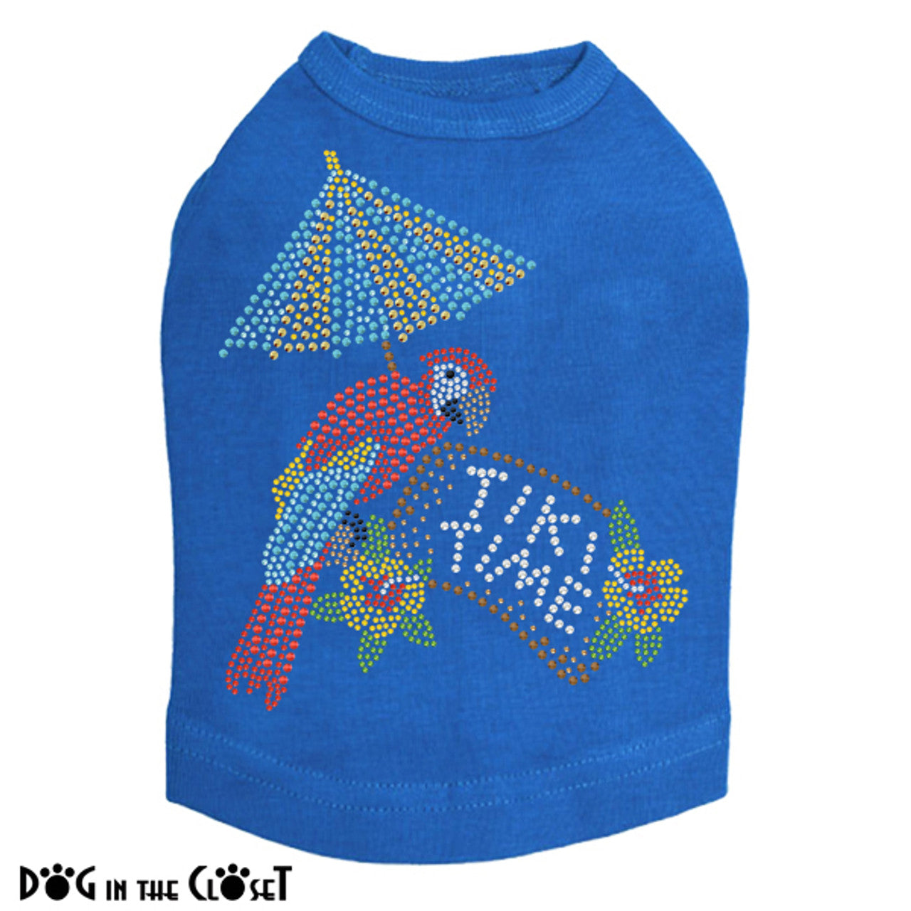 Tiki Time Parrot - Sleeveless Dog Tank