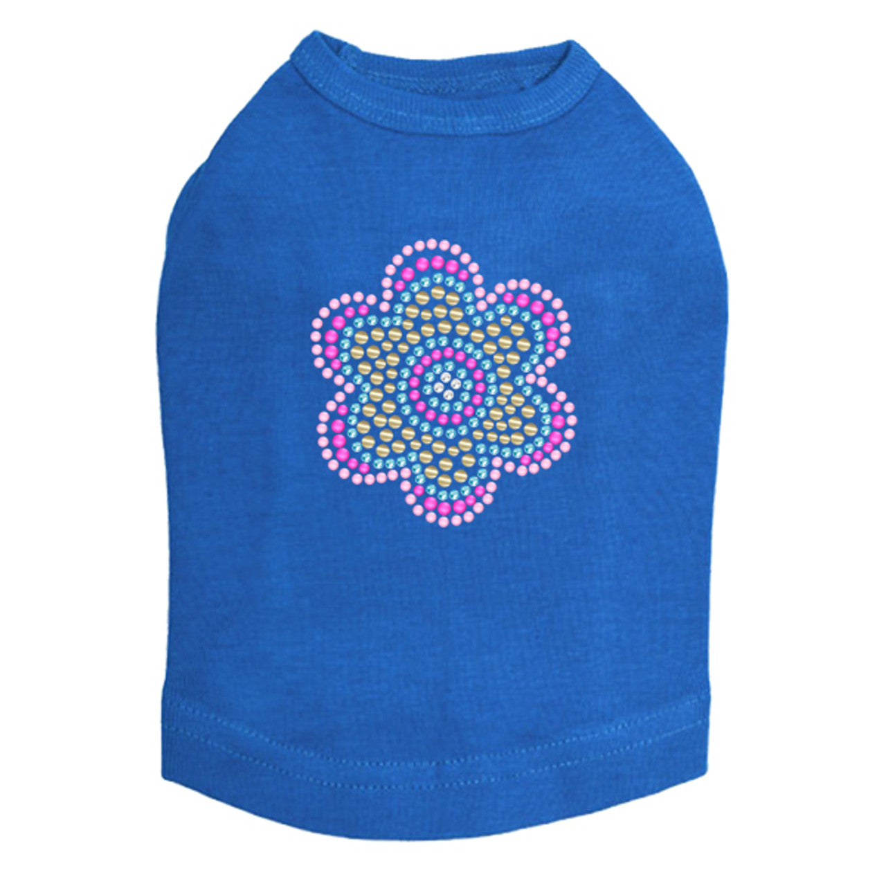 Multicolor Nailhead Flower - Dog Tank