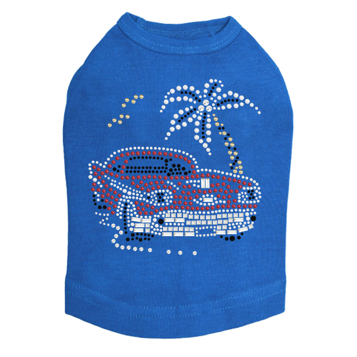 Car with Palm Tree (Red)- Dog Tank