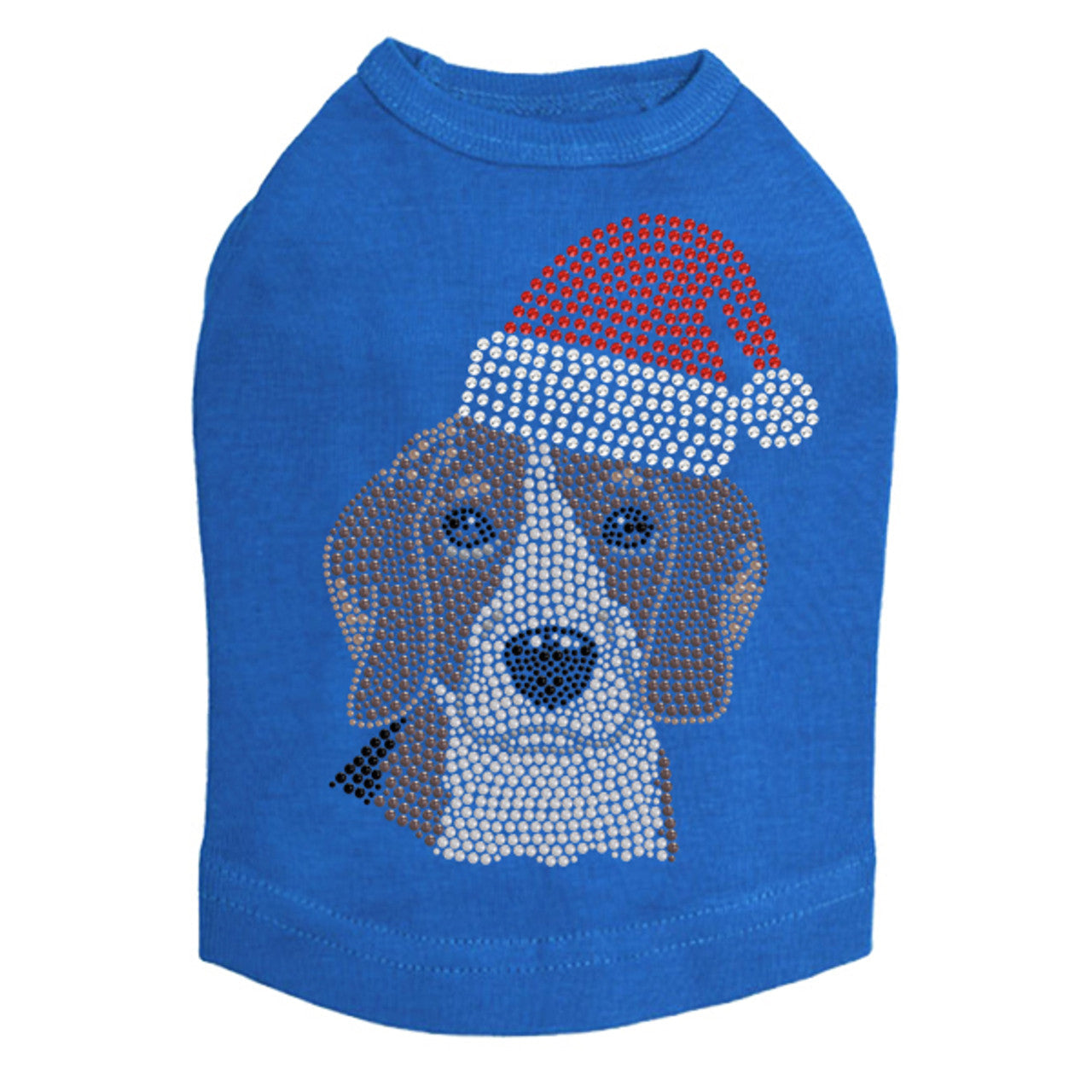 Beagle with Santa Hat - Dog Tank