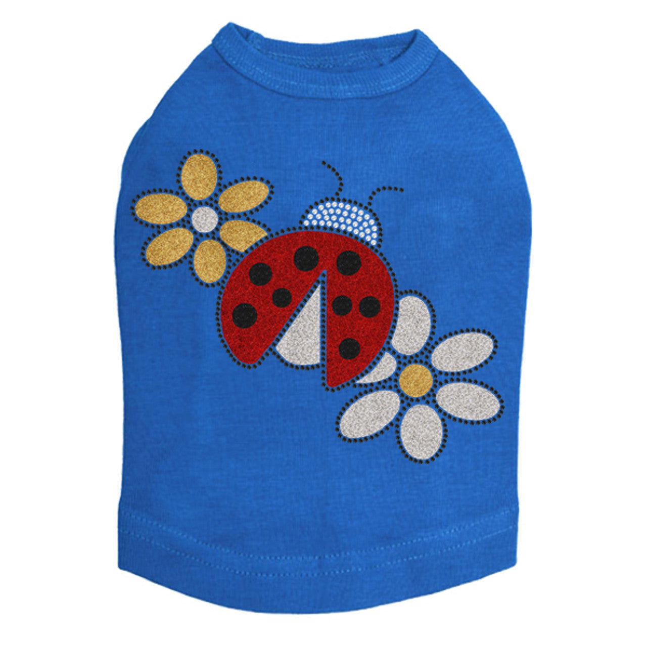 Glitter Ladybug & Daisies - Dog Tank