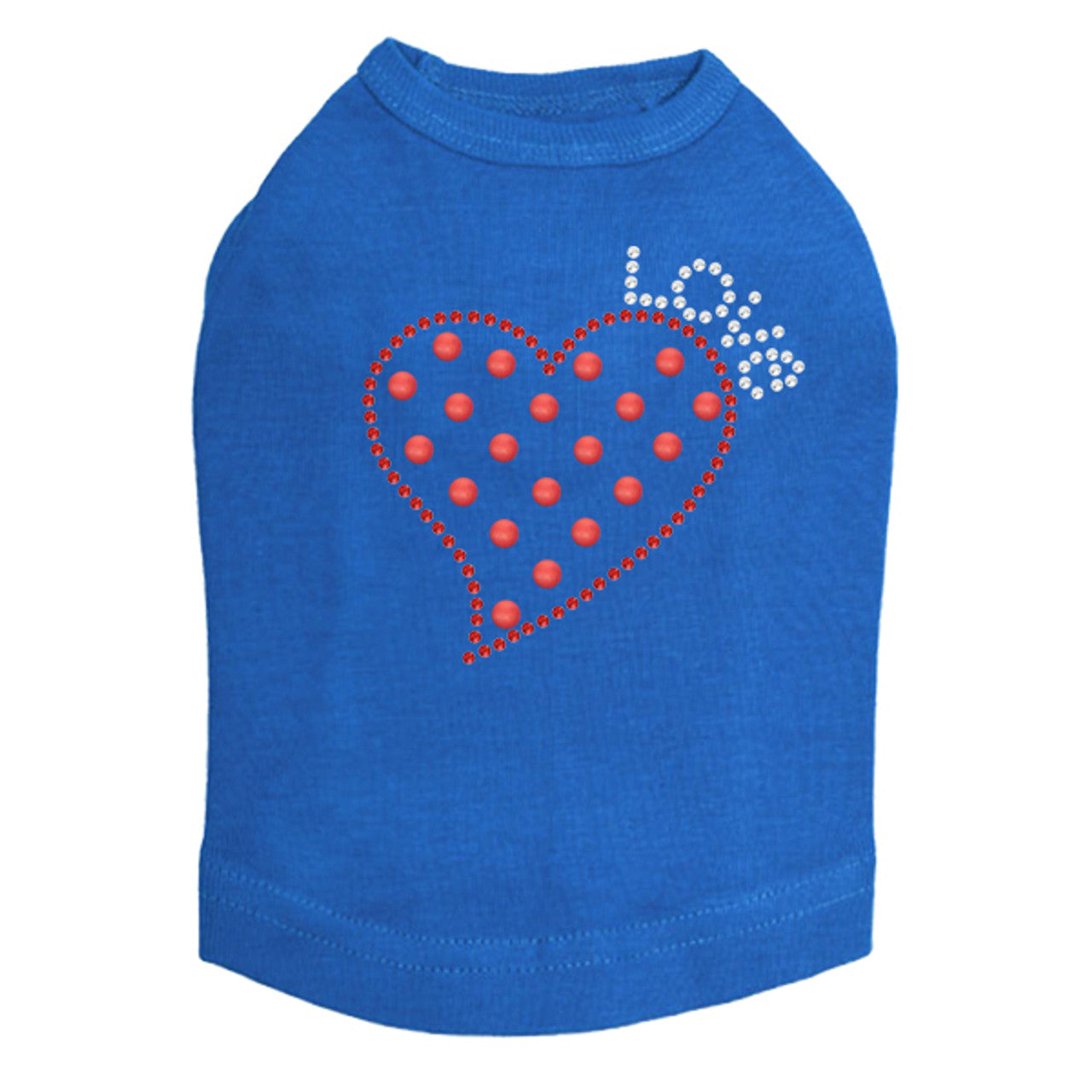Small Love Polka Dot Heart - Dog Tank