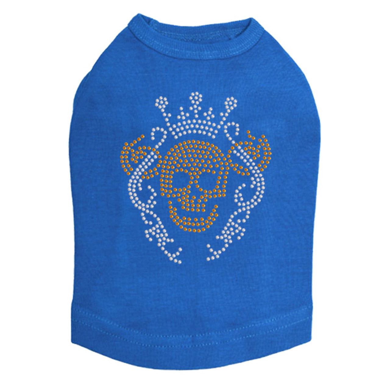 Gold Skull with Crown - Dog Tank