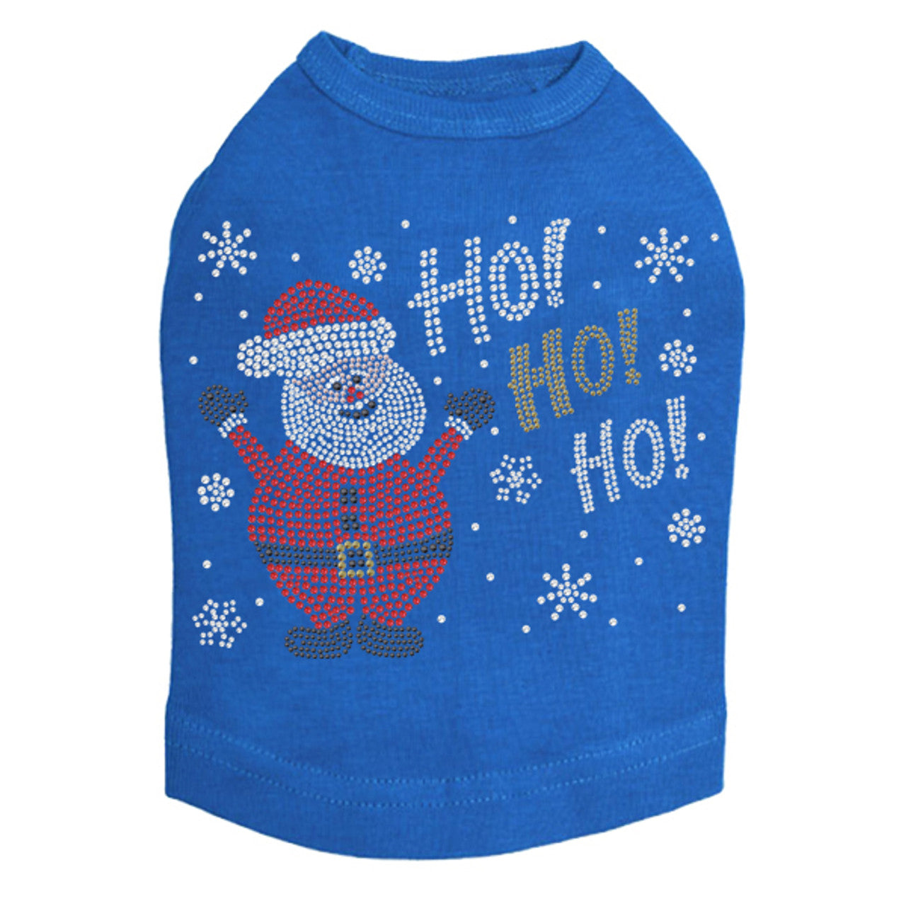 Ho Ho Santa with Snowflakes - Dog Tank