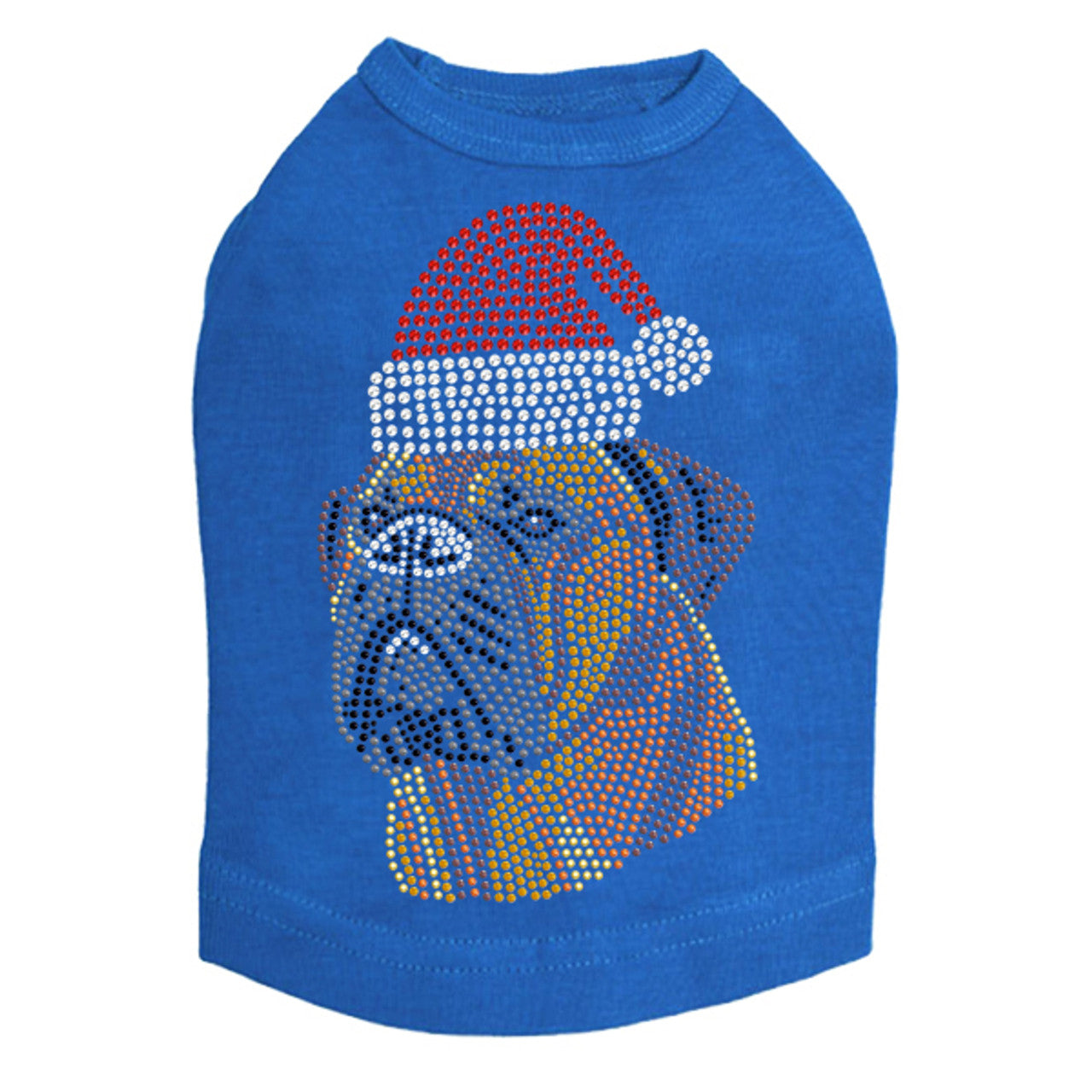 Bullmastiff with Santa Hat - Dog Tank