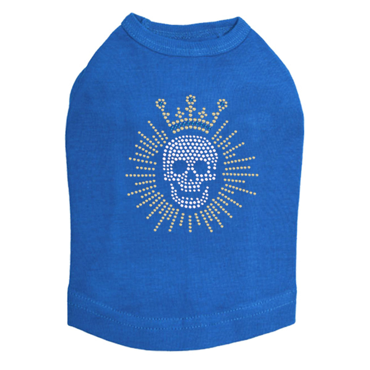 Skull with Austrian crystal Crown - Dog Tank