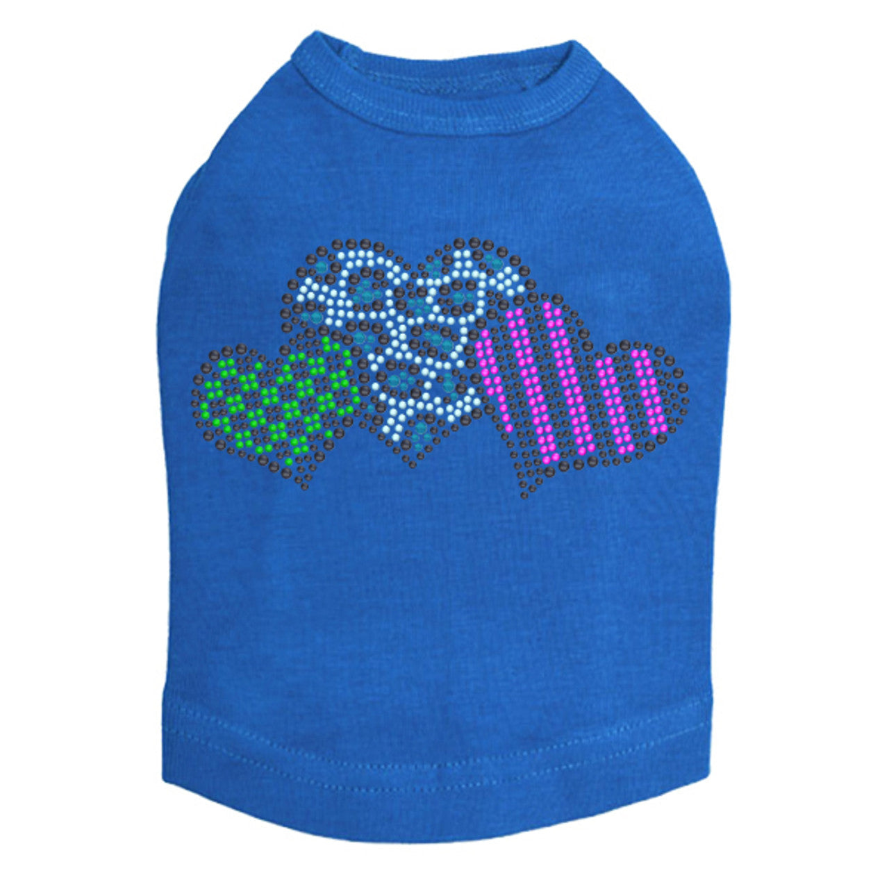 Leopard, Checks, & Stripes Multicolor Hearts - Dog Tank