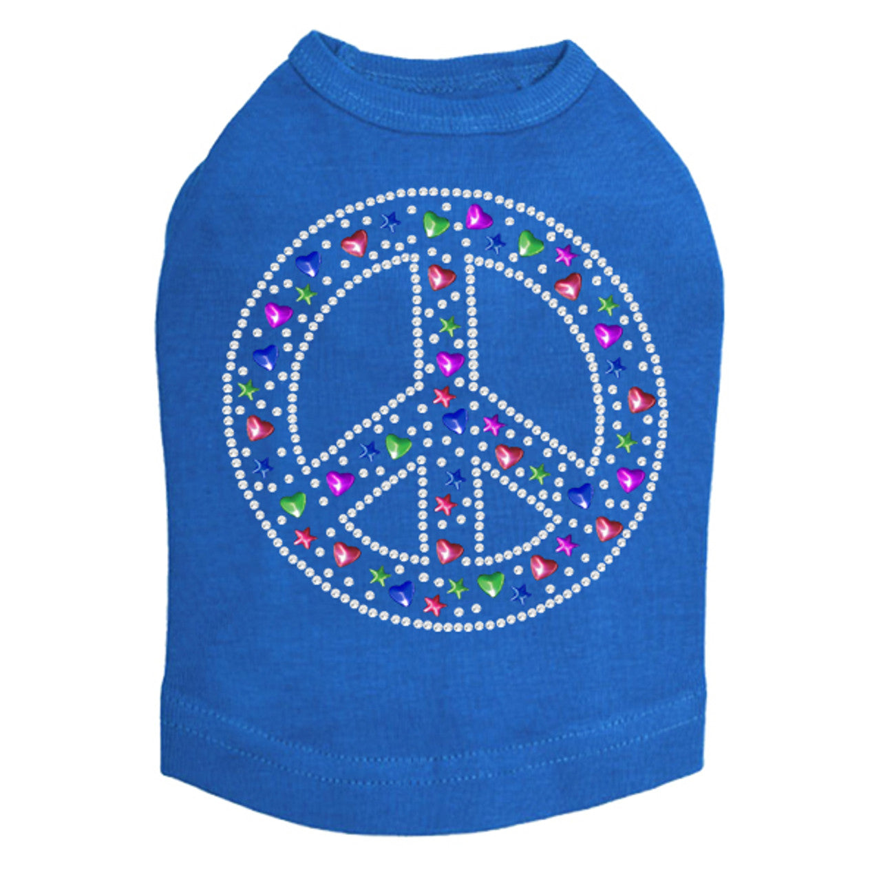 Peace Sign (Stars & Hearts) - Dog Tank