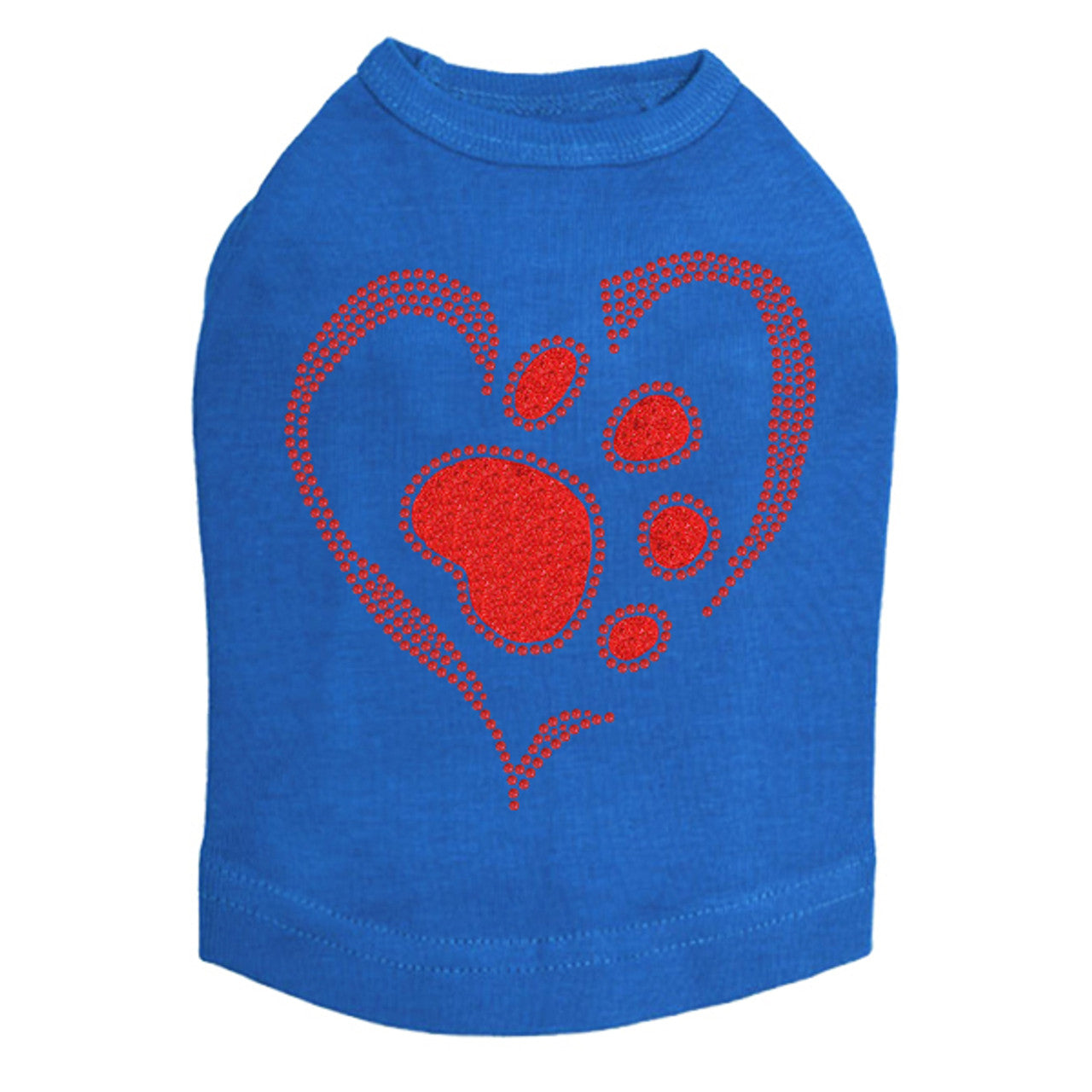 Red Paw Heart - Dog Tank