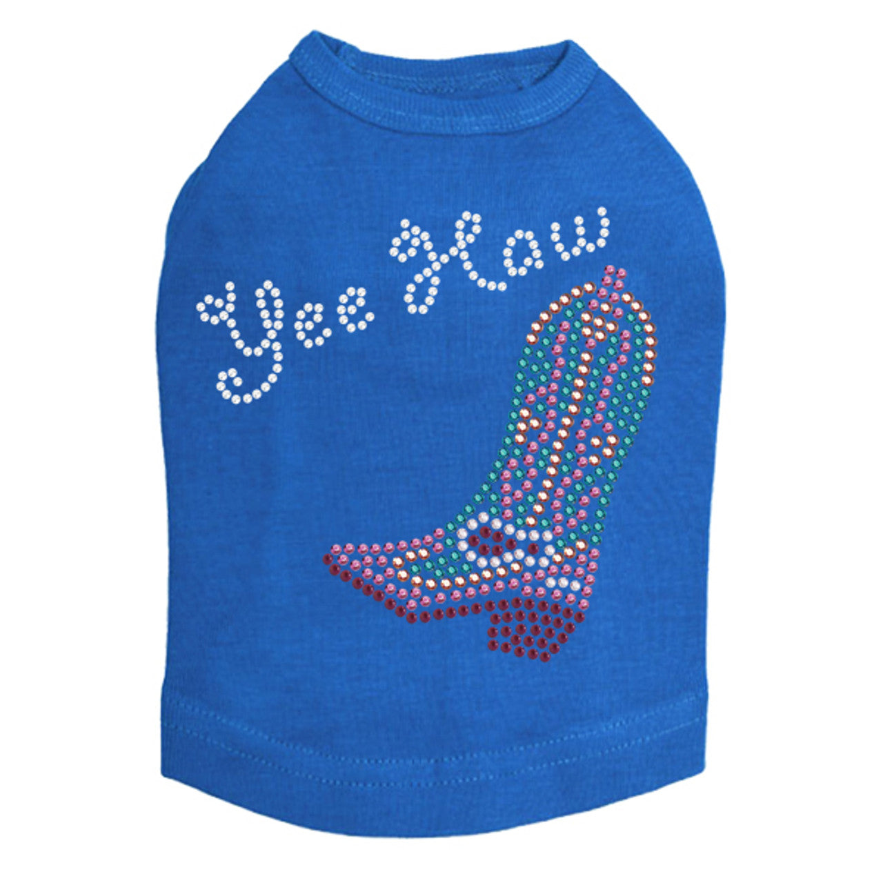 Boot (Pink & Turquoise with Yee Haw) - Dog Tank