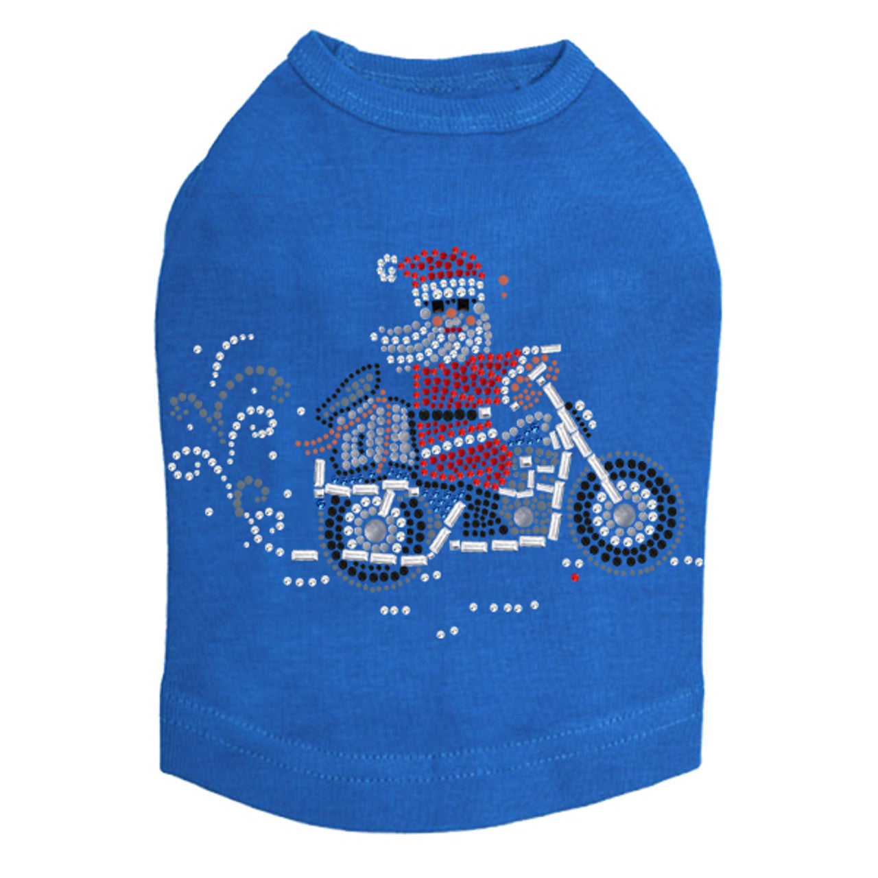 Santa on Motorcycle - Dog Tank