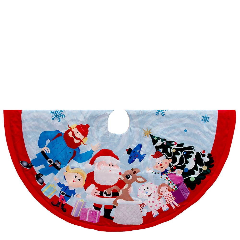 Kurt Adler 48-Inch Rudolph The Red Nose Reindeer And Friends Tree Skirt