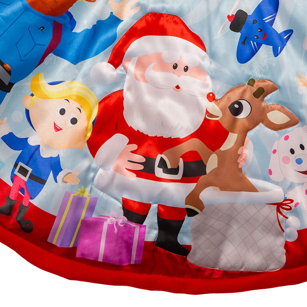 Kurt Adler 48-Inch Rudolph The Red Nose ReindeerR and Friends Tree Skirt
