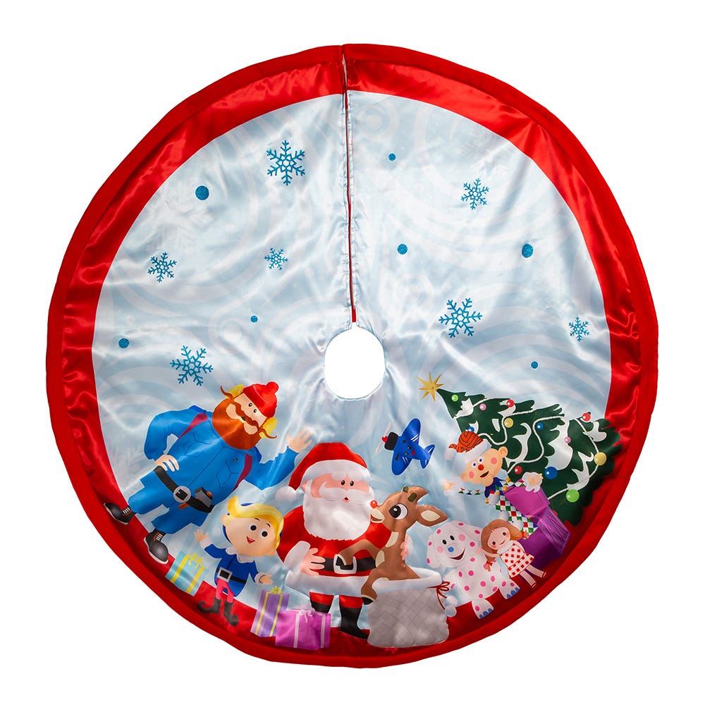 Kurt Adler 48-Inch Rudolph The Red Nose ReindeerR and Friends Tree Skirt