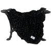 Hello Doggie Baby Ruffle (black) Satin Silk Dog Blanket