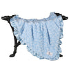 Hello Doggie Baby Ruffle Dog (Blue) Satin Silk Handmade blanket