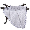 Hello Doggie Baby Ruffle (silver) Satin Silk Dog Blanket