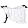 Hello Doggie Baby Ruffle Dog (White) Satin Silk Handmade blanket