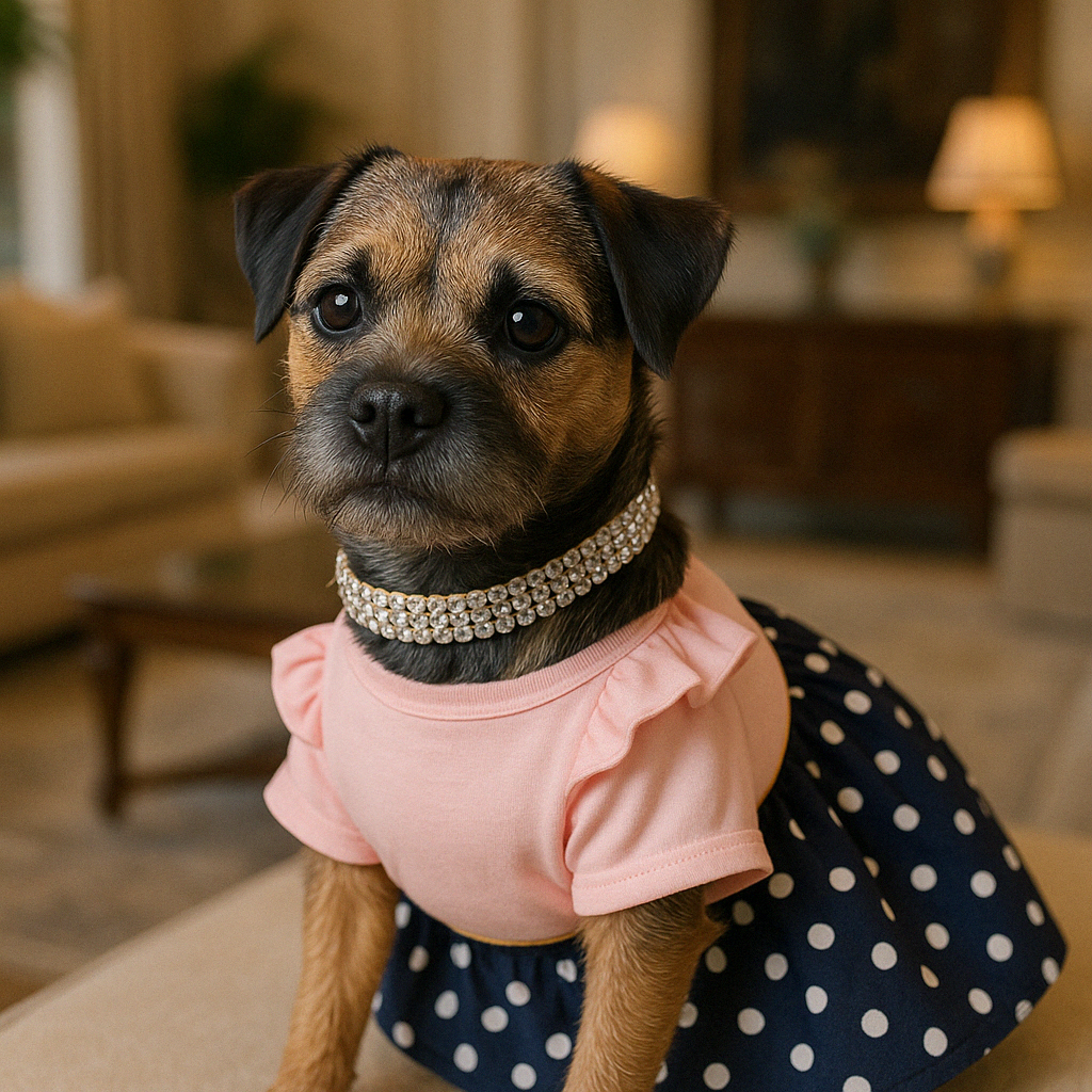 Parisian Pet Nautical Dress-Pink & Navy