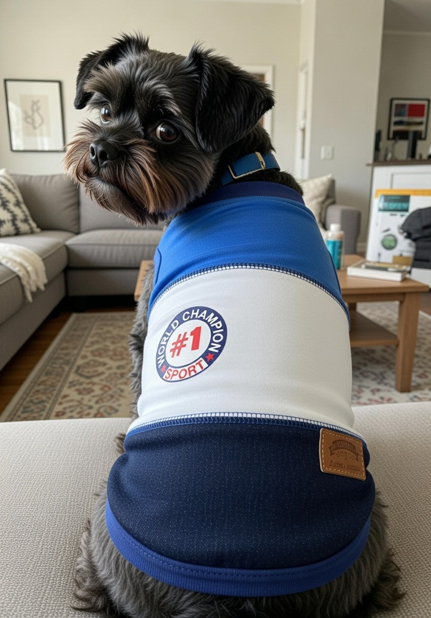 Parisian Pet World Champion Tank Dog T-Shirt-Blue