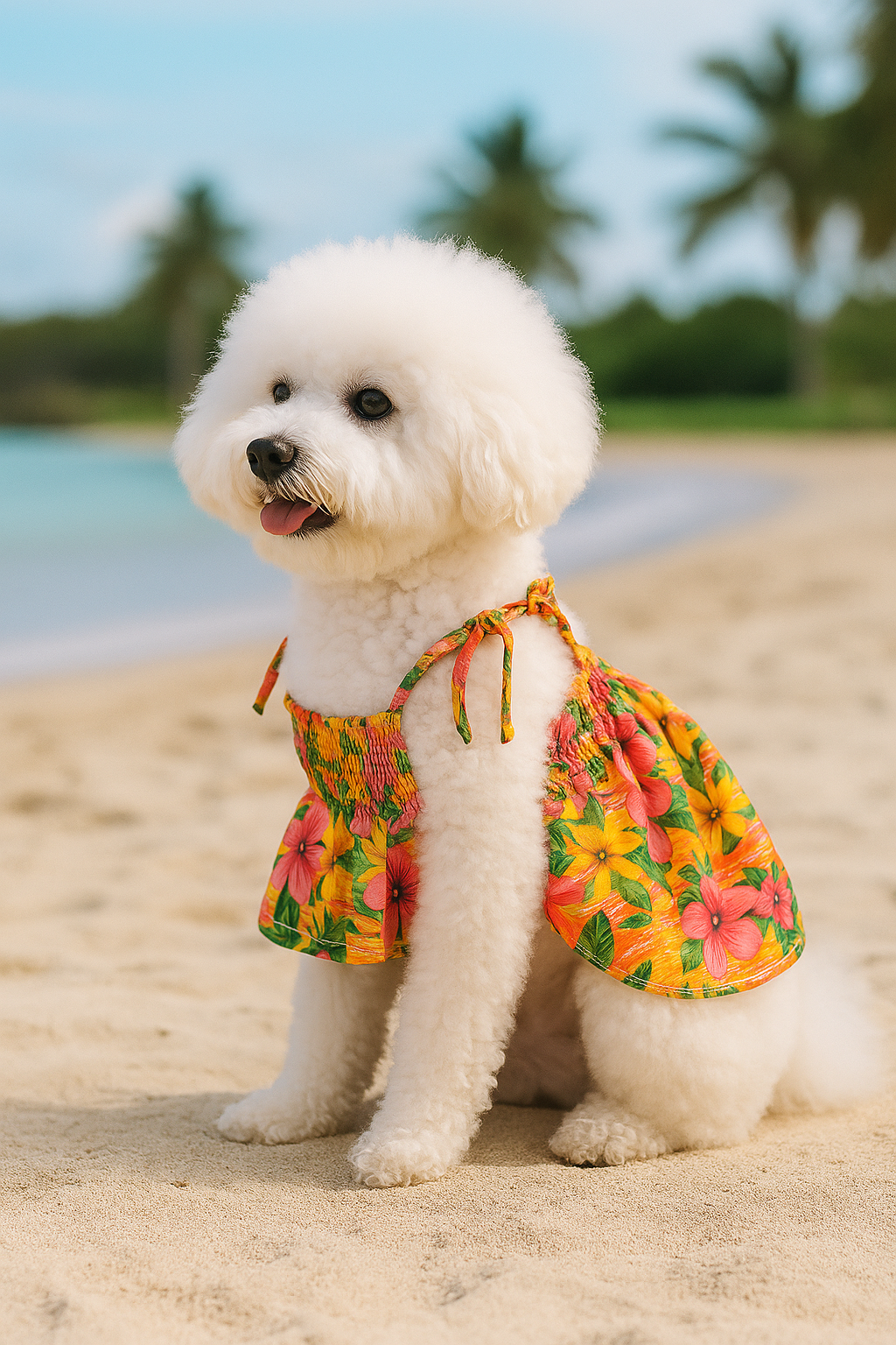 Parisian Pet Hawaiian Dress Dog T-Shirt-Orange