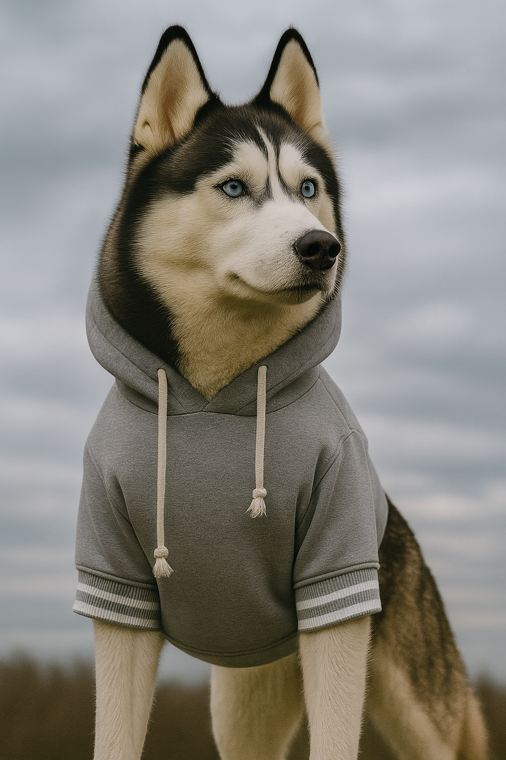 Parisian Pet Blessed Hoodie in Gray
