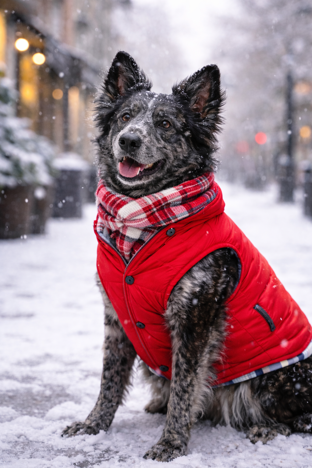 Parisian Pet Plaid Reversible Jacket