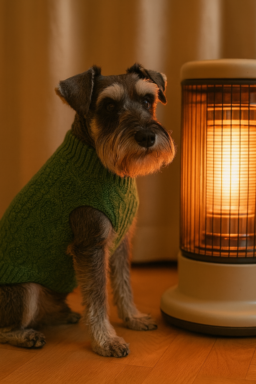 Parisian Pet Cable Knit Sweater-Green