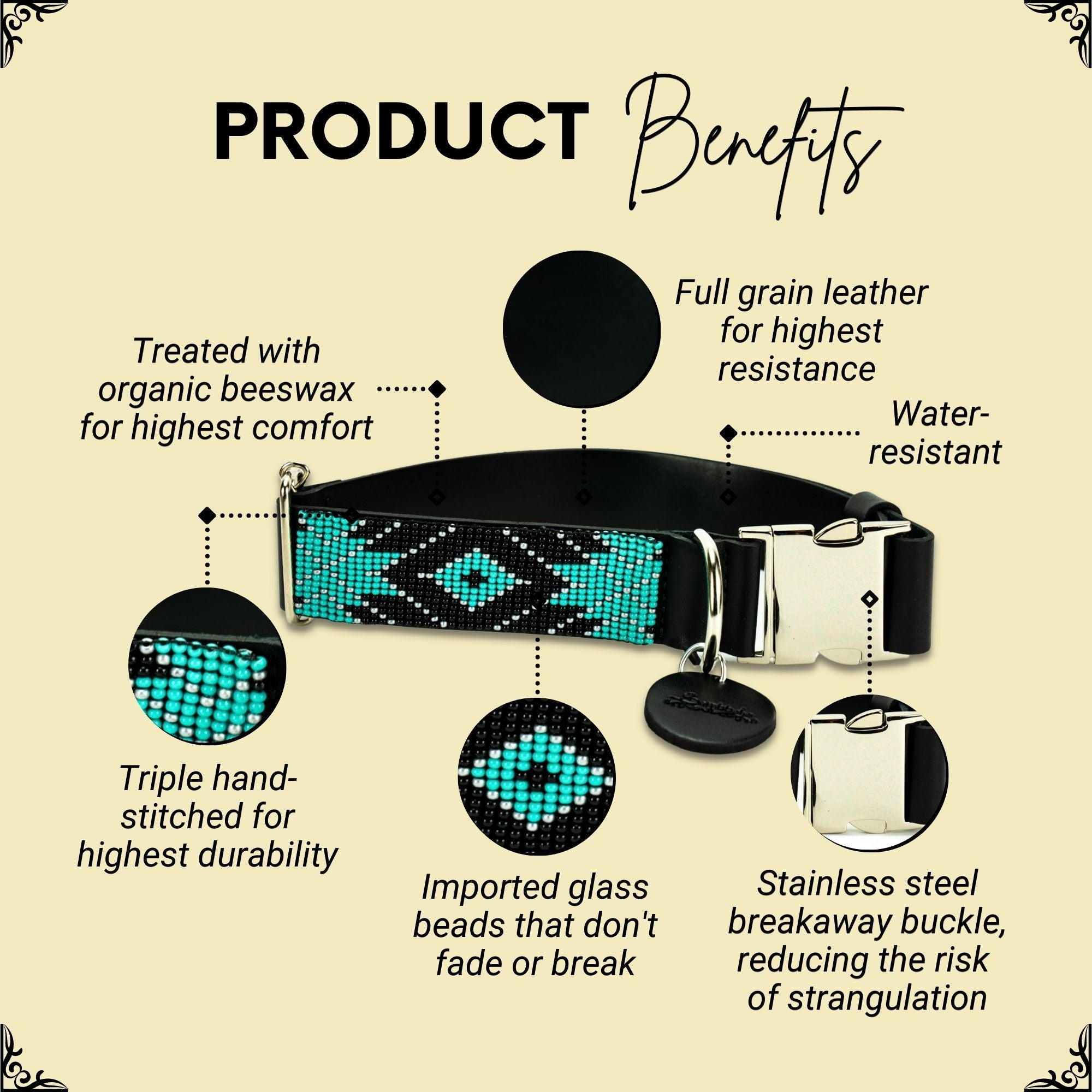 Saint Barth dog collar (quick release)