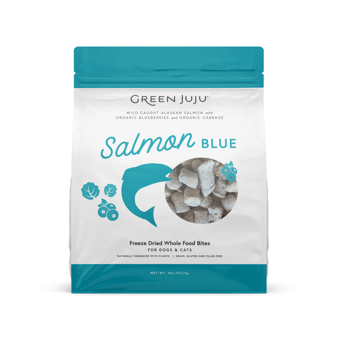 Green Juju Freeze Dried Salmon Blue Whole Food Bites (18OZ)