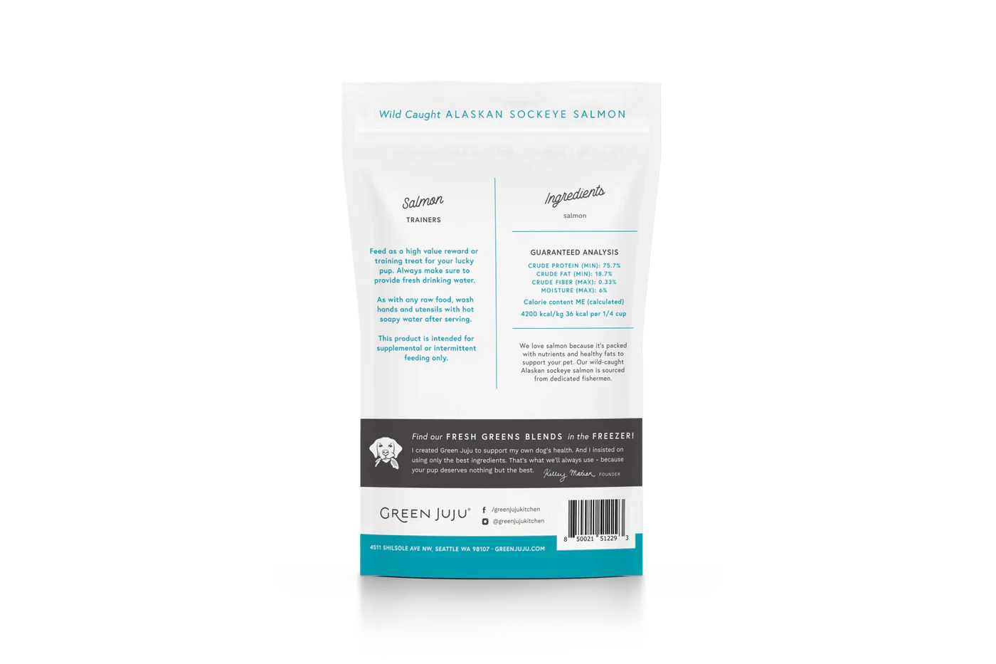 Green Juju Freeze Dried Salmon Trainer Treats (2.5OZ) - HT Animal Supply