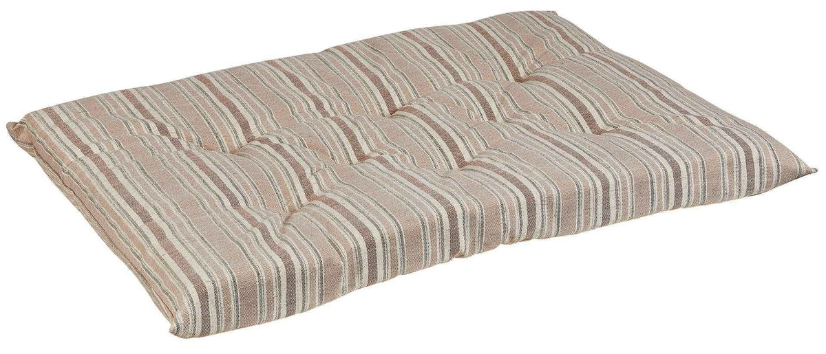 Bowsers Sanibel Stripe Tufted Dog Crate Cushion - Washable Crate and Lounge Comfort