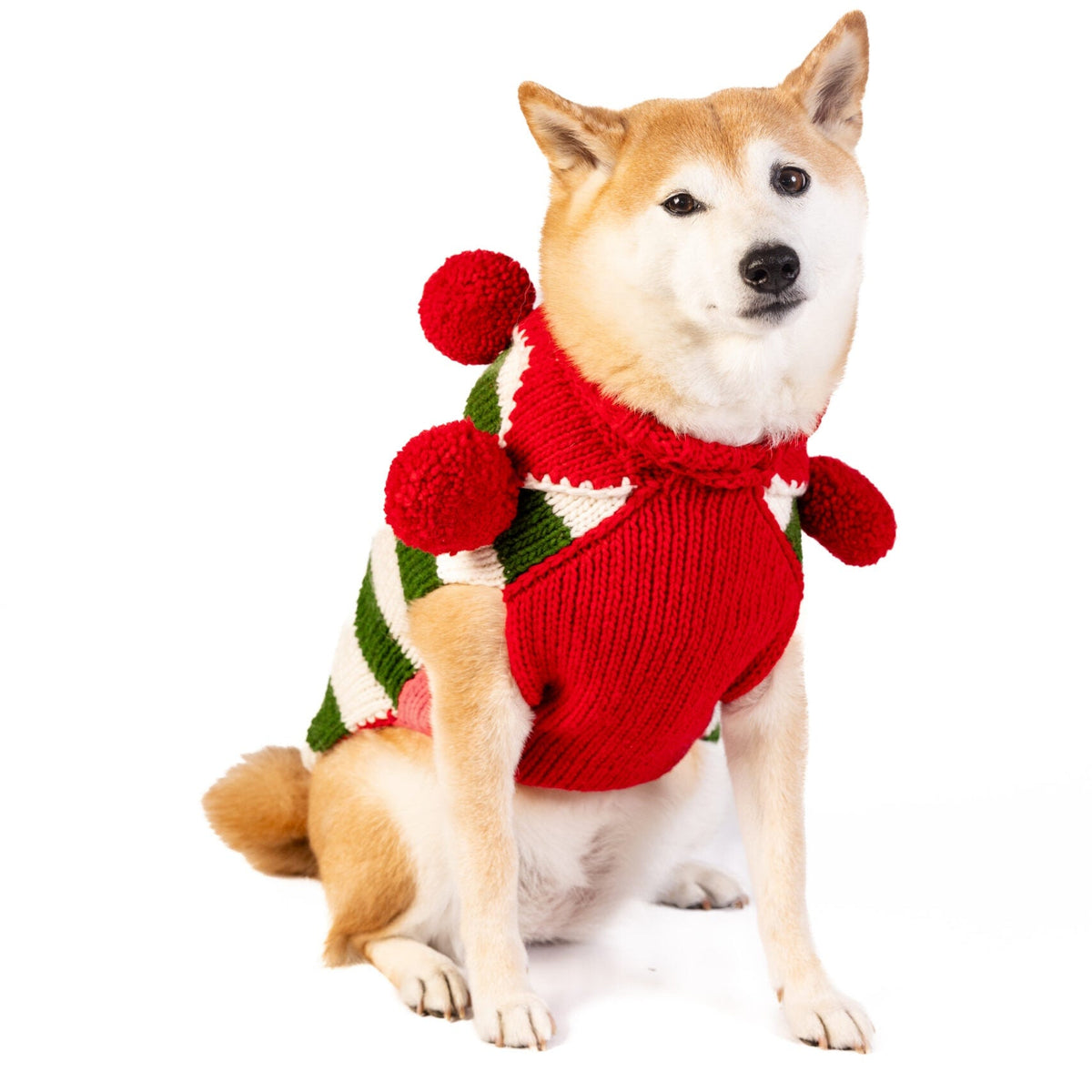 Chilly Dog Christmas Elf Holiday Wool Dog Sweater