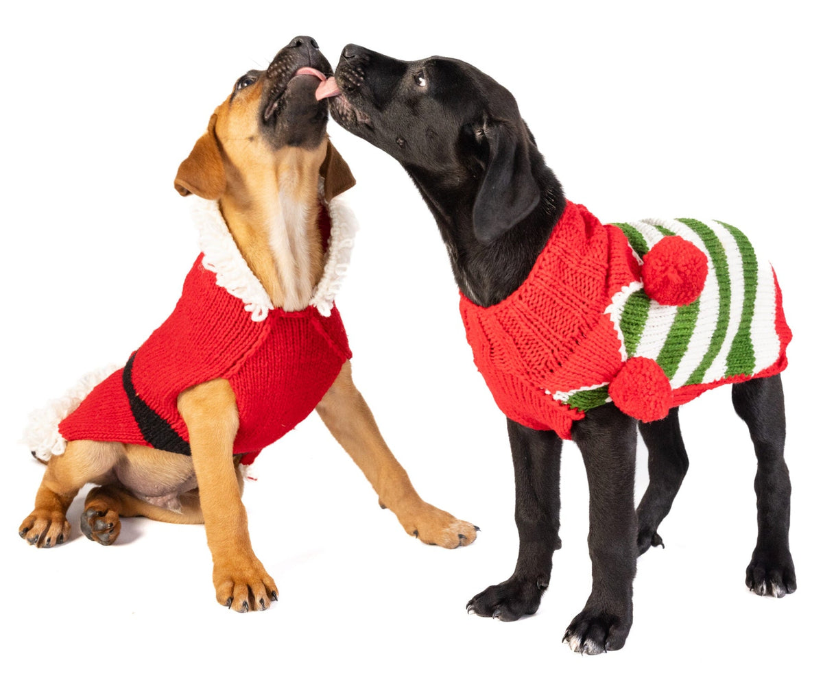 Chilly Dog Christmas Elf Holiday Wool Dog Sweater