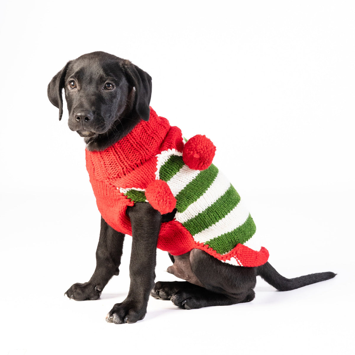 Chilly Dog Christmas Elf Holiday Wool Dog Sweater