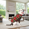Chilly Dog Scotty Plaid Fleece-Lined Wool Dog Coat