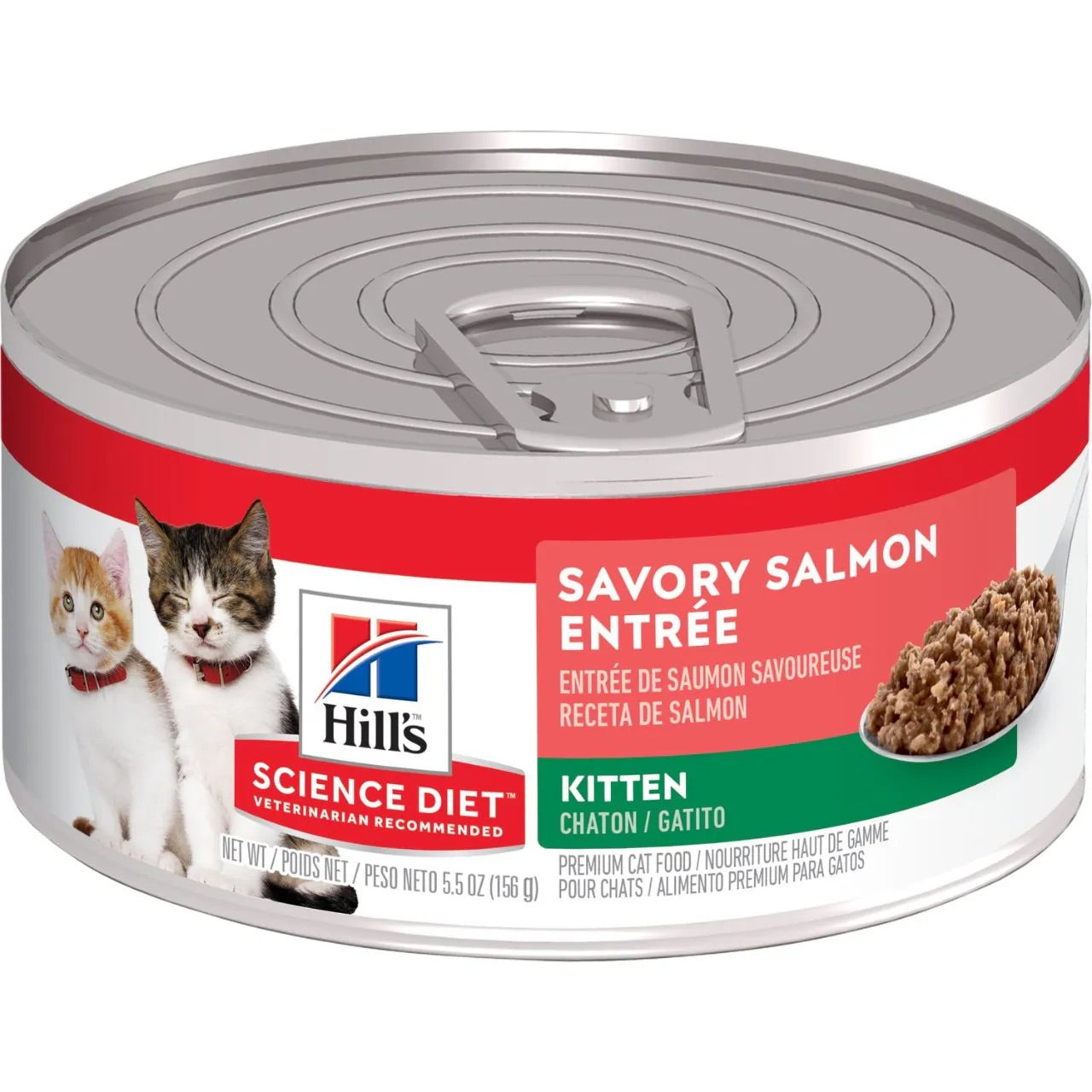Hills Science Diet Kitten Canned Cat Food, Savory Salmon Entre Cat Food (2.9oz)