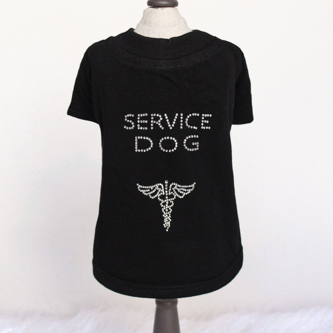 Hello Doggie Service Dog Crystal Dog Shirt