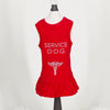 Hello Doggie Service Dog Crystal Red Dog Dress